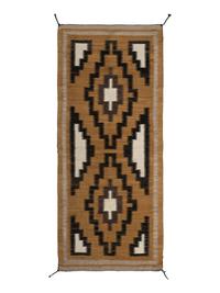 Navajo Two Grey Hills Runner Weaving / Rug