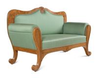 A Biedermeier Cherry and Poplar Settee