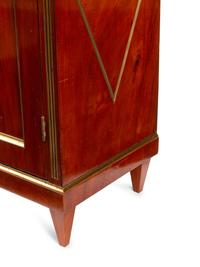 A Russian Brass Mounted Mahogany Pedestal Cabinet