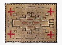 A fine large Navajo woven rug, early 20th century