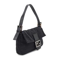 Fendi, Baguette in Black Monogram Jacquard