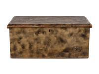 A Federal Smoke-Decorated Pine Document Box