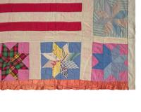 A Pieced Cotton Quilt with 48-Star Flag