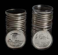 A Large Collection of Eighty-Eight US-Mint Issued America the Beautiful 5 oz. Silver Rounds