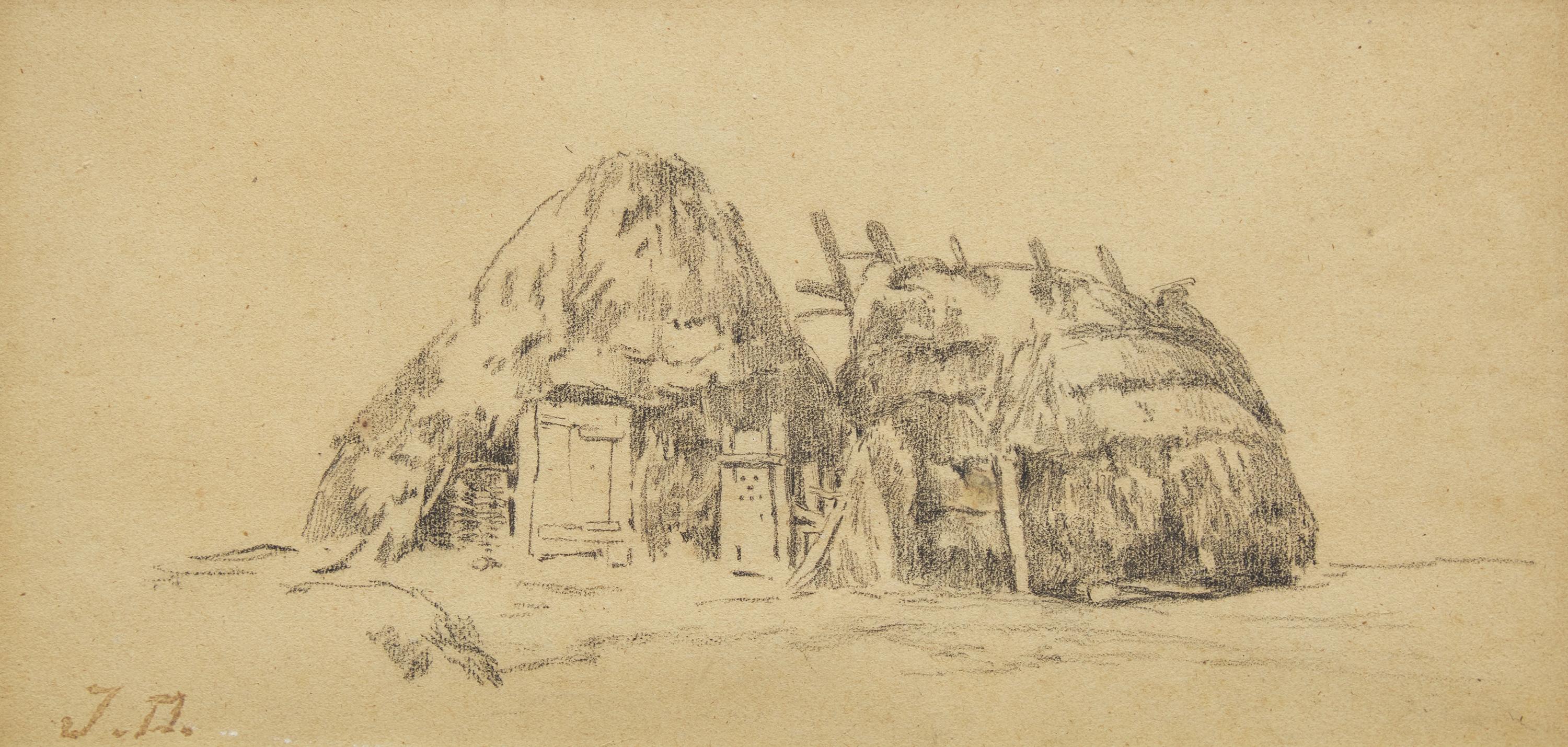 Attributed to Jules Dupré (French, 1811-1889) — Paysage de Forêt ; Together with Cottages (Two Works)