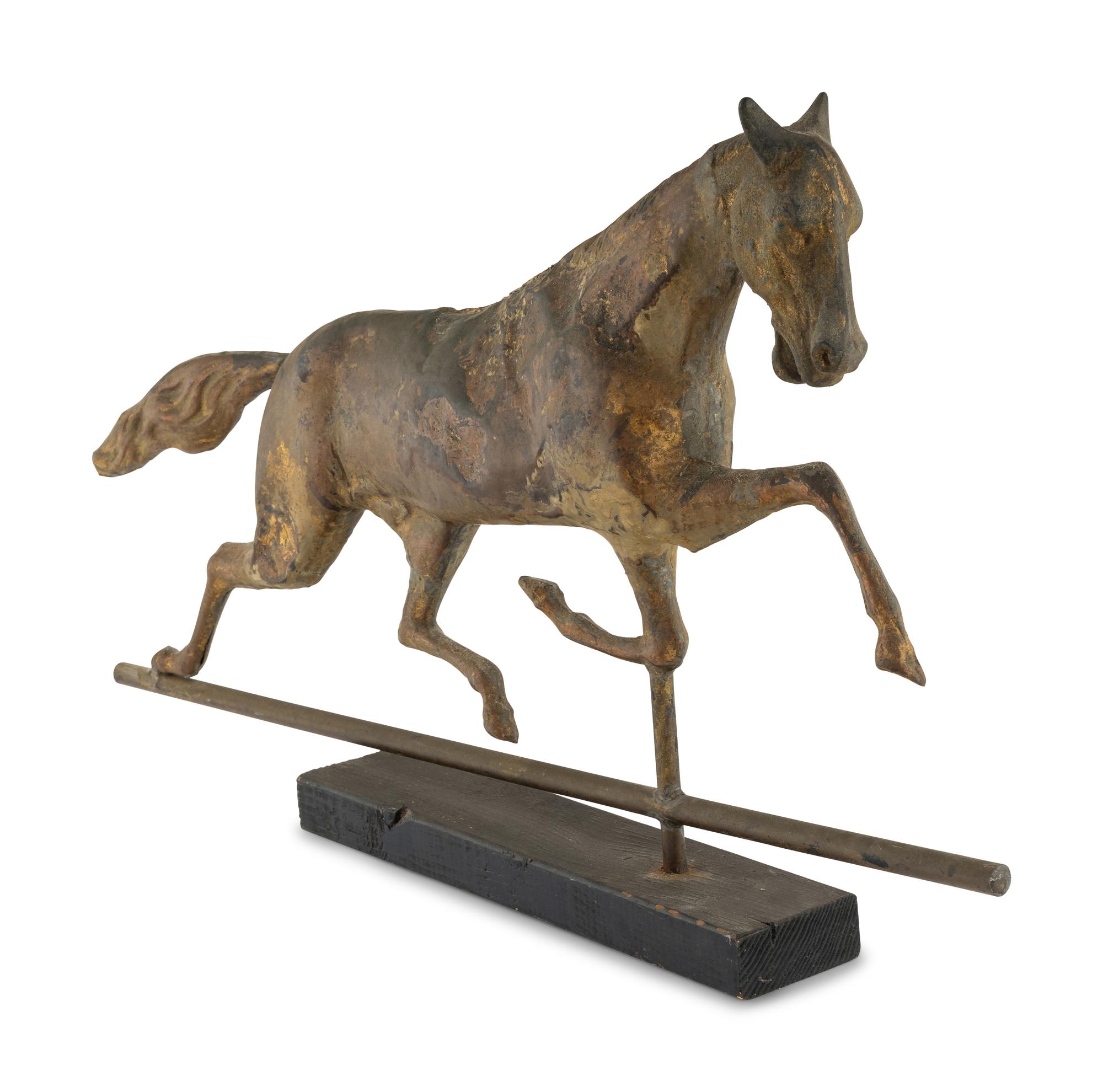 A Molded Copper and Cast Zinc Ethan Allen Weathervane