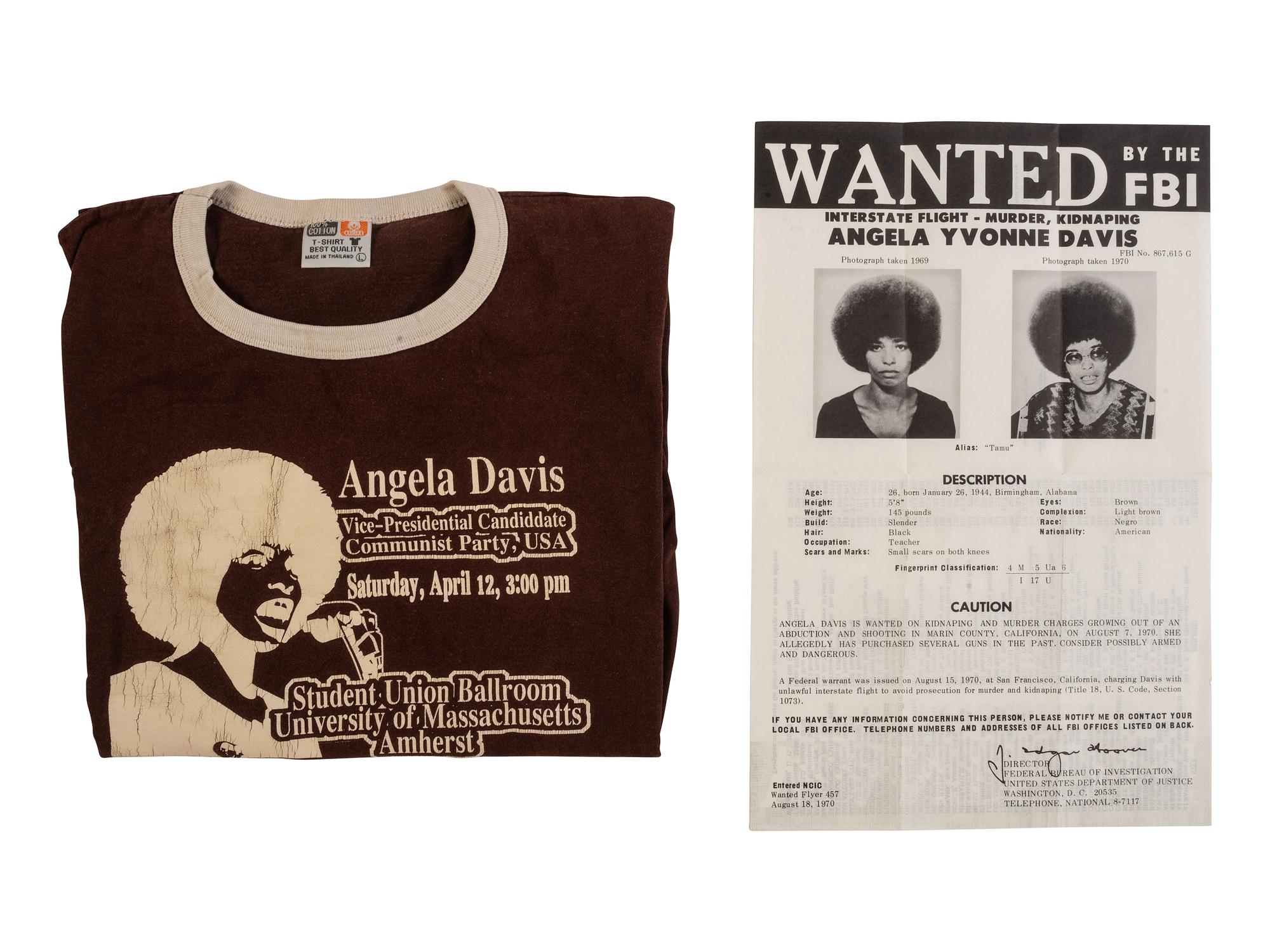 [CIVIL RIGHTS] -- [DAVIS, Angela Yvonne (b.1944 )]. Wanted by the FBI: Interstate Flight - Murder, Kidnaping [ sic ]. Washington, D.C.: Federal Bureau of Investigation, 18 August 1970.