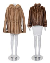 Two Sable Fur Capes: One Derek Lam and One Unlabeled, 1990-2010s