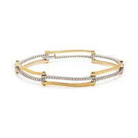 BICOLOR GOLD AND DIAMOND BRACELET