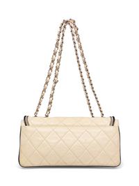 Chanel East-West White Quilted Lambskin Flap Bag