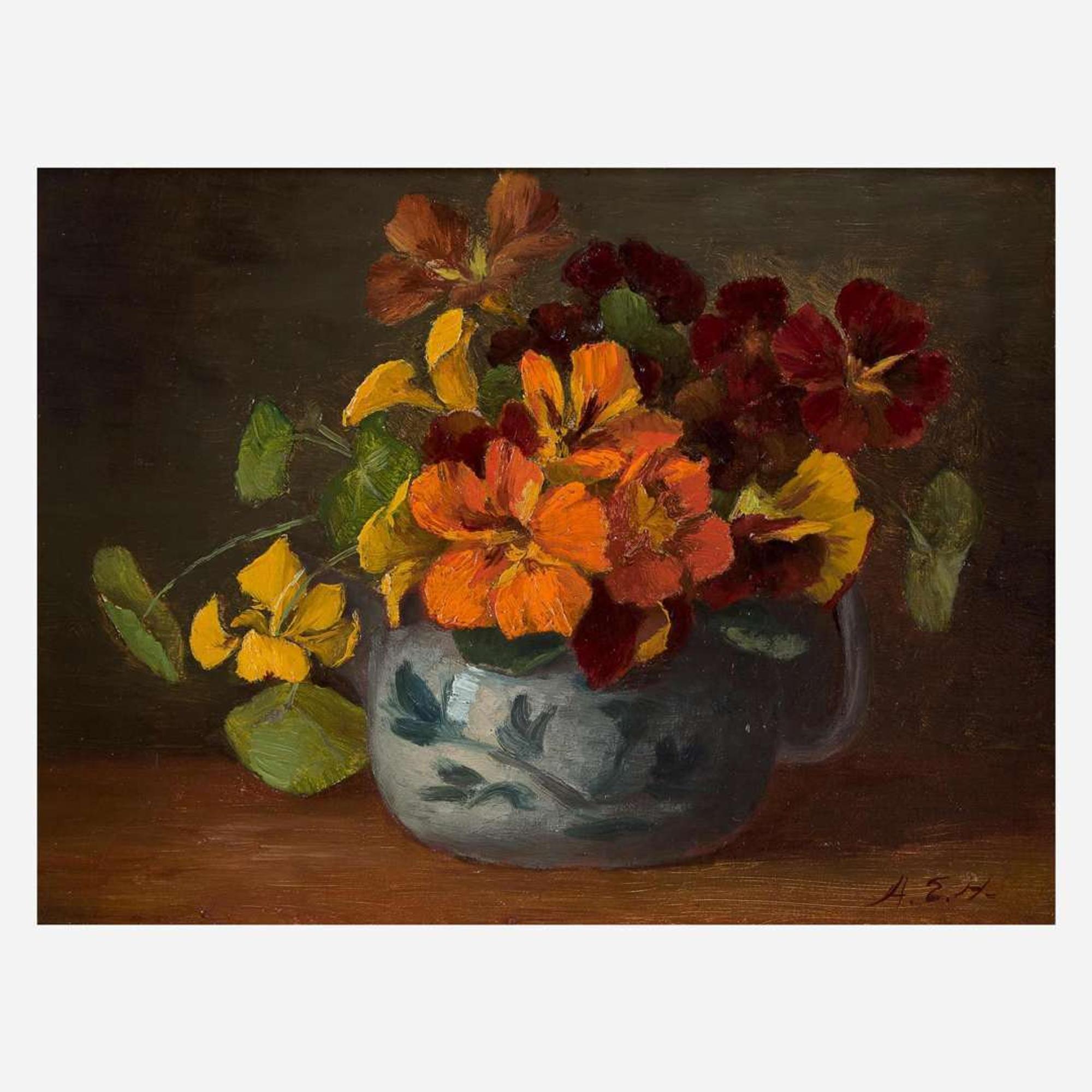 Anna Eliza Hardy (American, 1839-1934) Maine Nasturtiums