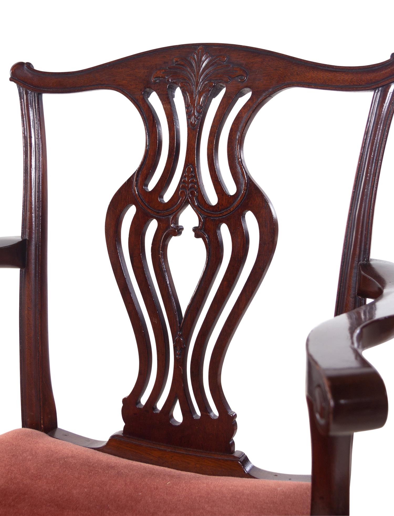 A Pair of George III Style Mahogany Armchairs