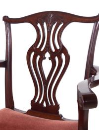 A Pair of George III Style Mahogany Armchairs