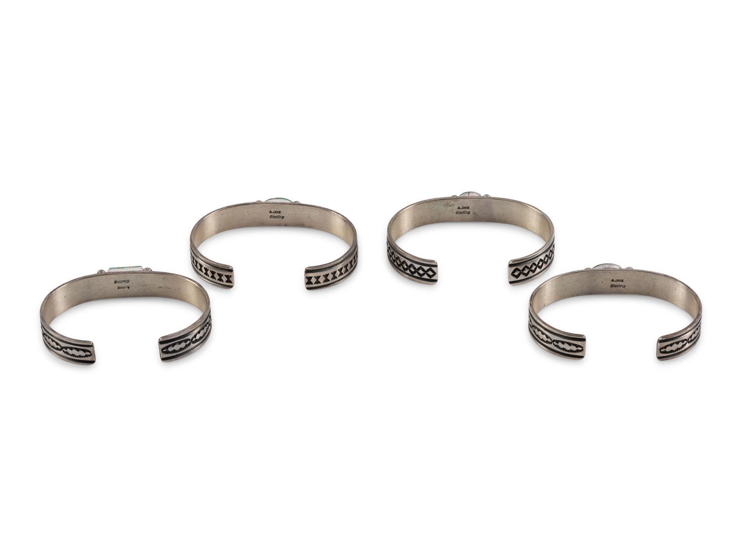 Sterling Silver and Royston Turquoise Cuff Bracelets