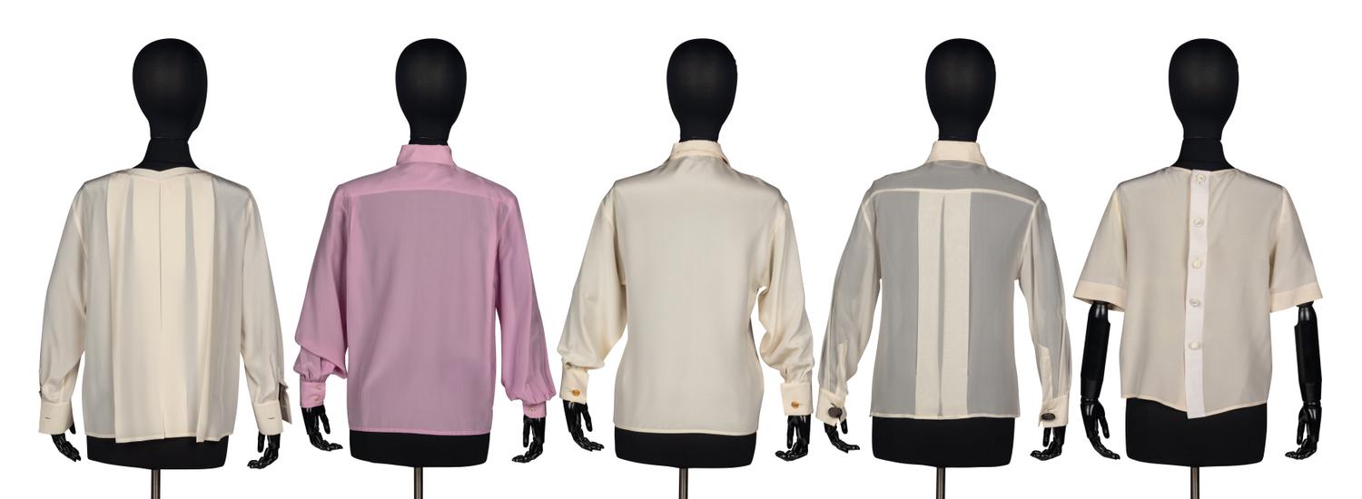 Five Designer Silk Blouses