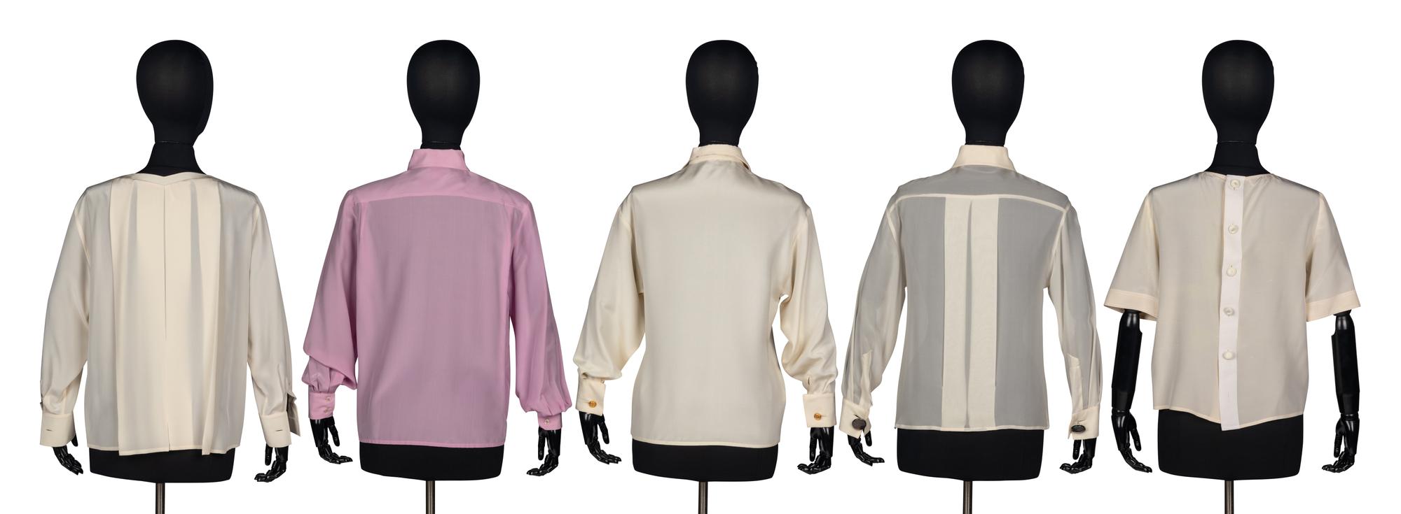 Five Designer Silk Blouses