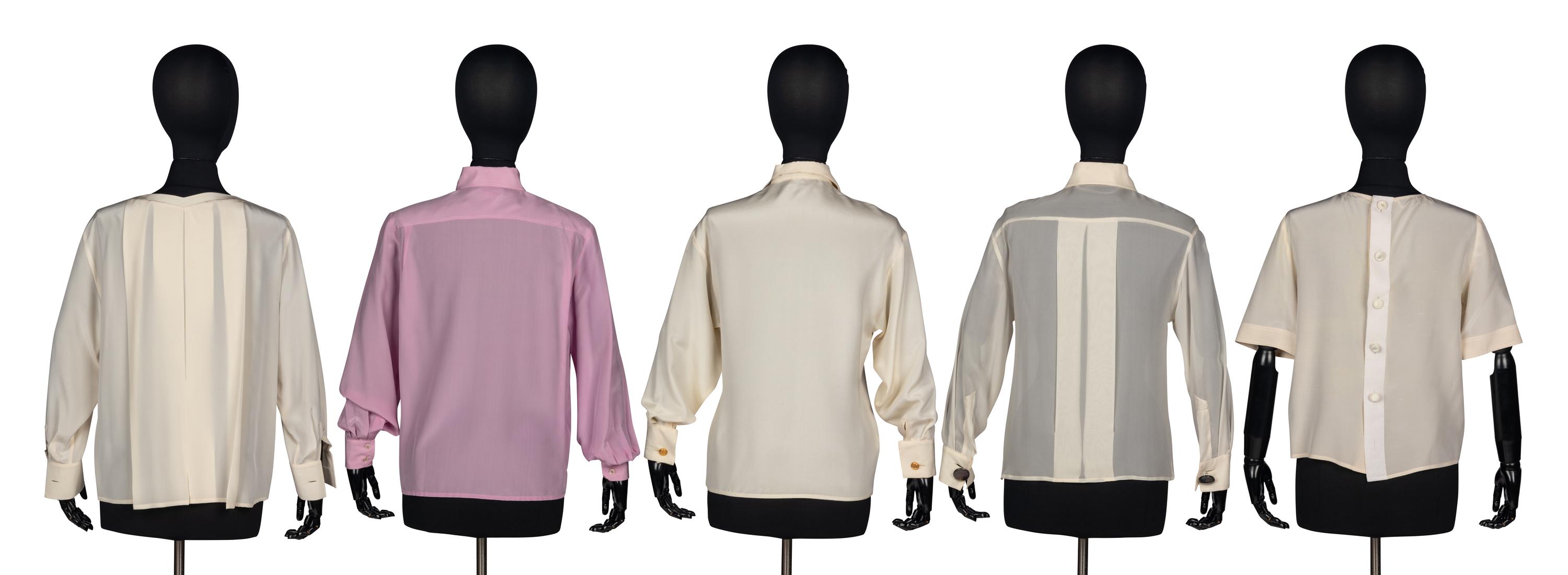 Five Designer Silk Blouses