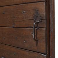 A Sliding Wood Door with Hardware and Frame 71" W x 4" D x 94" H — Italy, 19th Century