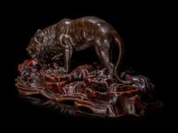 A Bronze Okimono of A Tiger