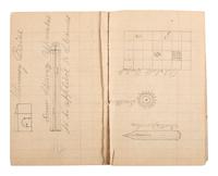 [SCIENCE & TECHNOLOGY]. Charles M. Hayden (1845-1934) archive featuring a patent model for a gun mount with associated photographs, letters, and sketchbook.