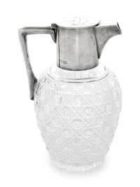 An Edwardian Silver-Mounted Cut-Glass Claret Jug