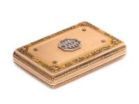 A German Gold and Diamond-Inset Snuff Box