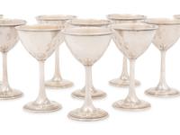 A Set of Twelve American Silver Goblets