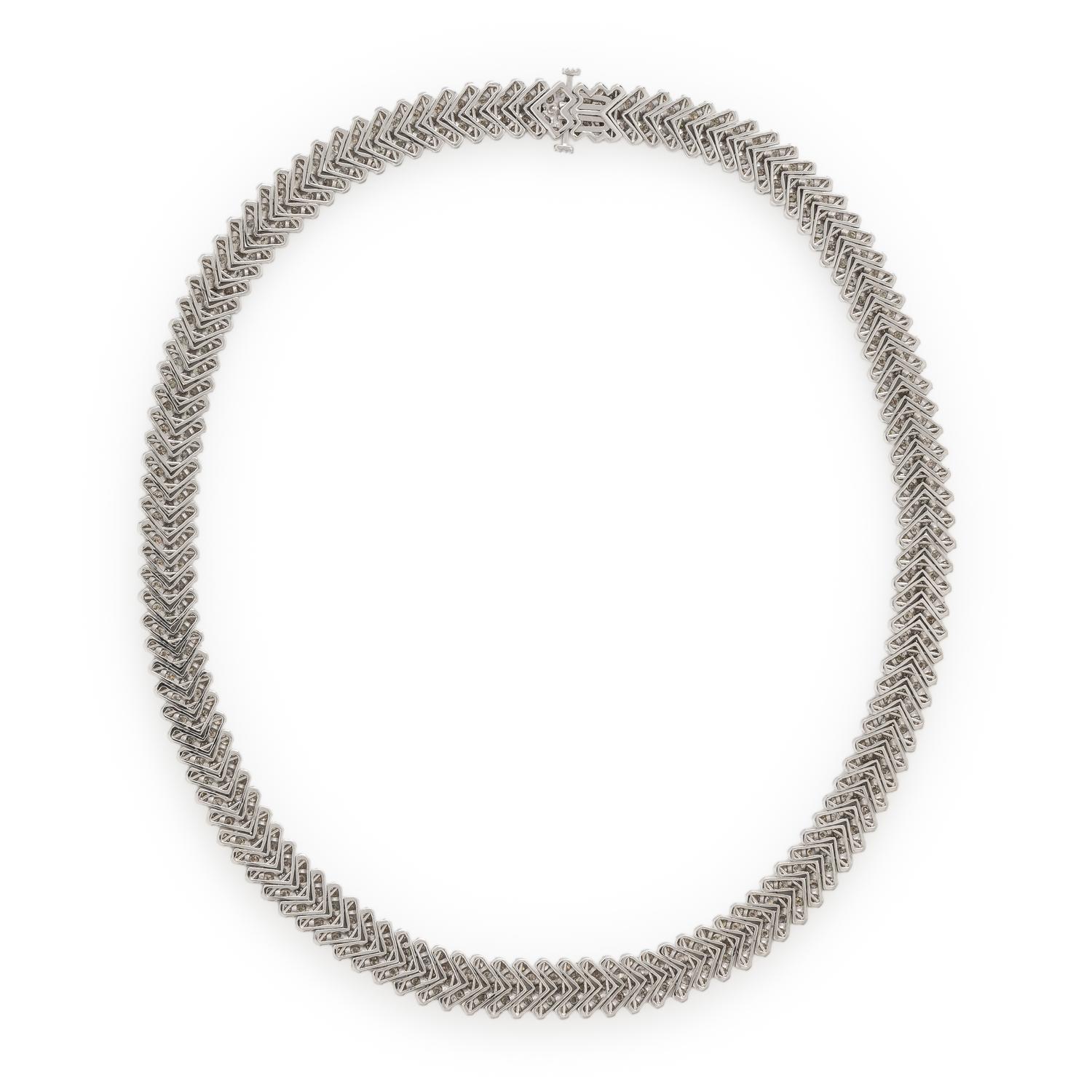 Diamond and White Gold Necklace
