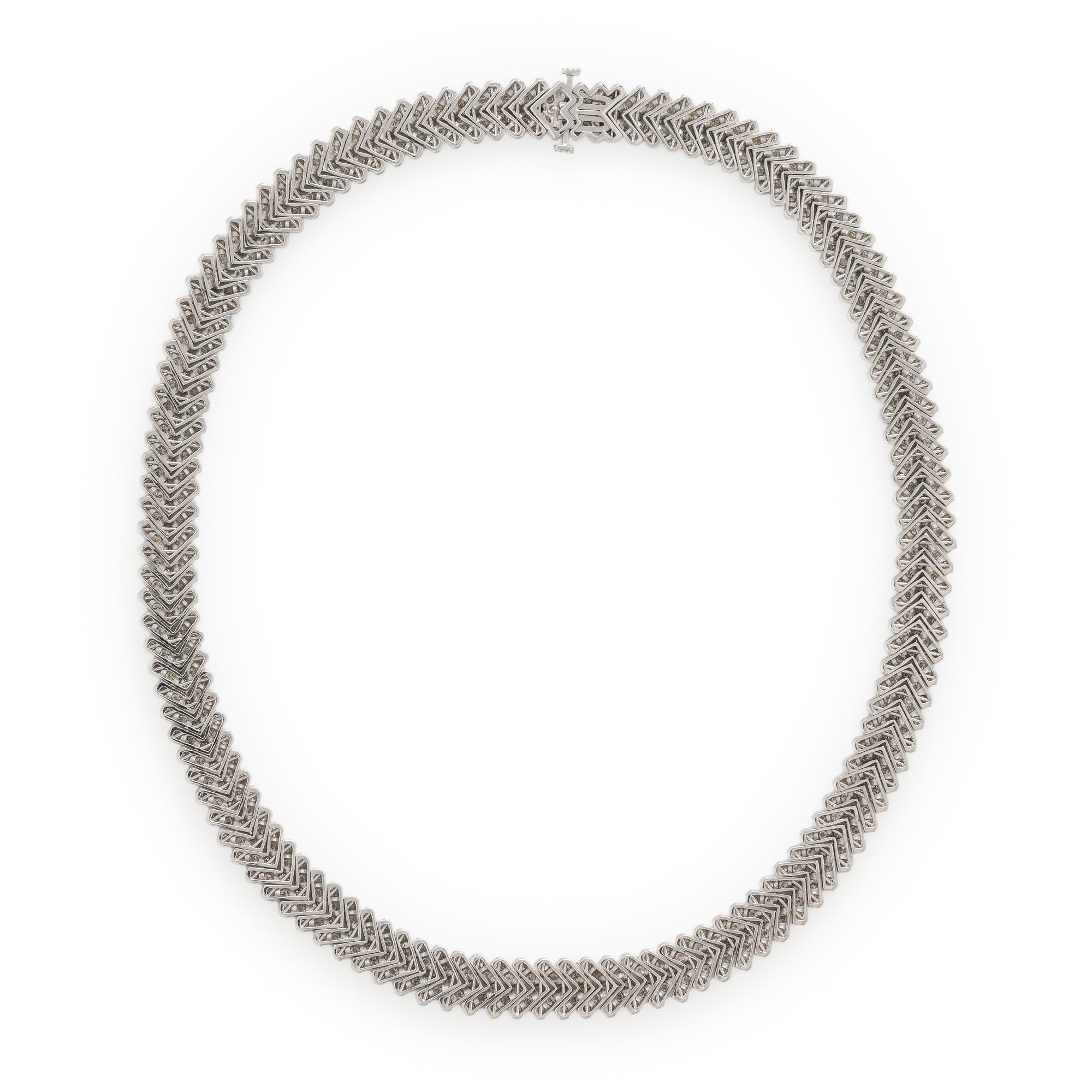 Diamond and White Gold Necklace