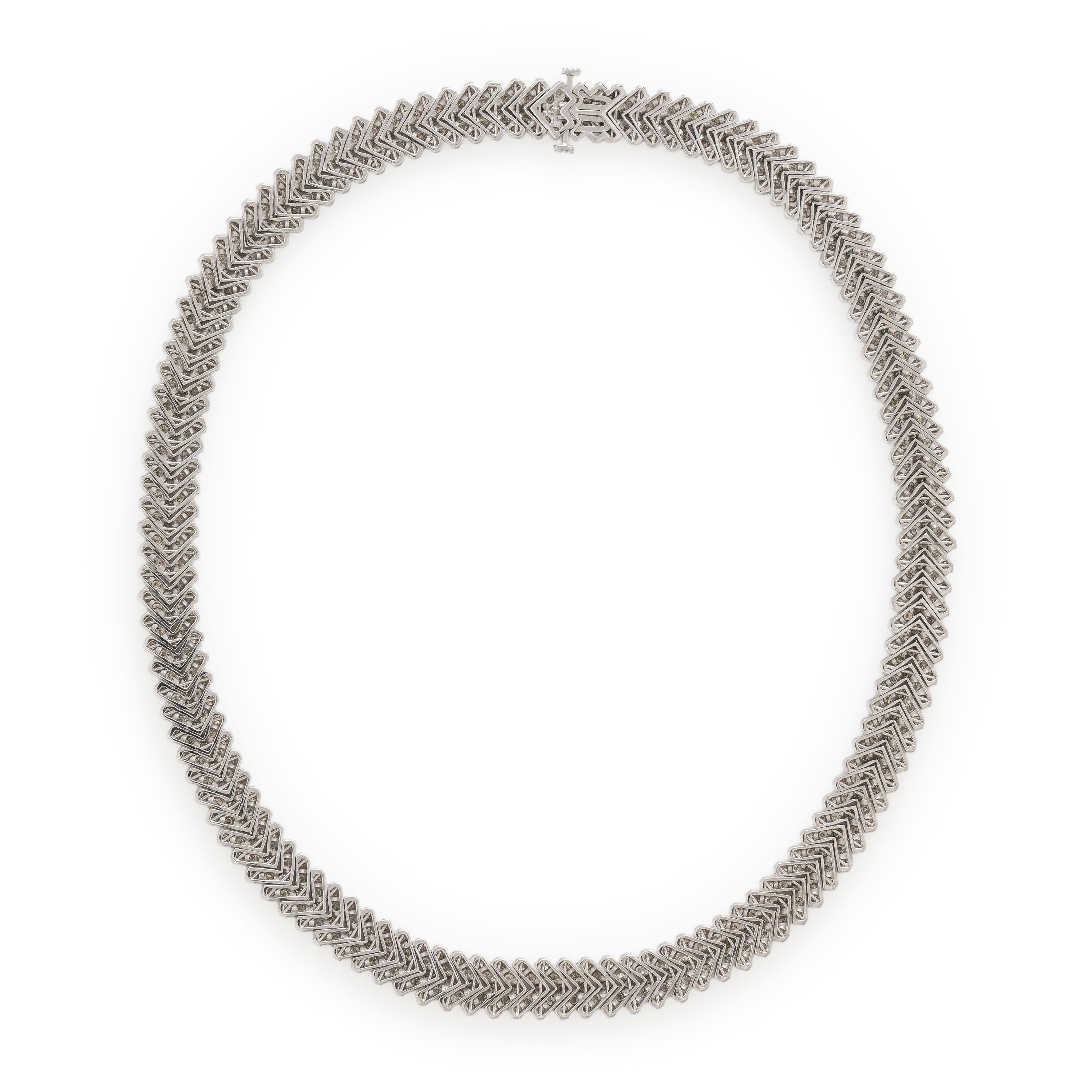 Diamond and White Gold Necklace