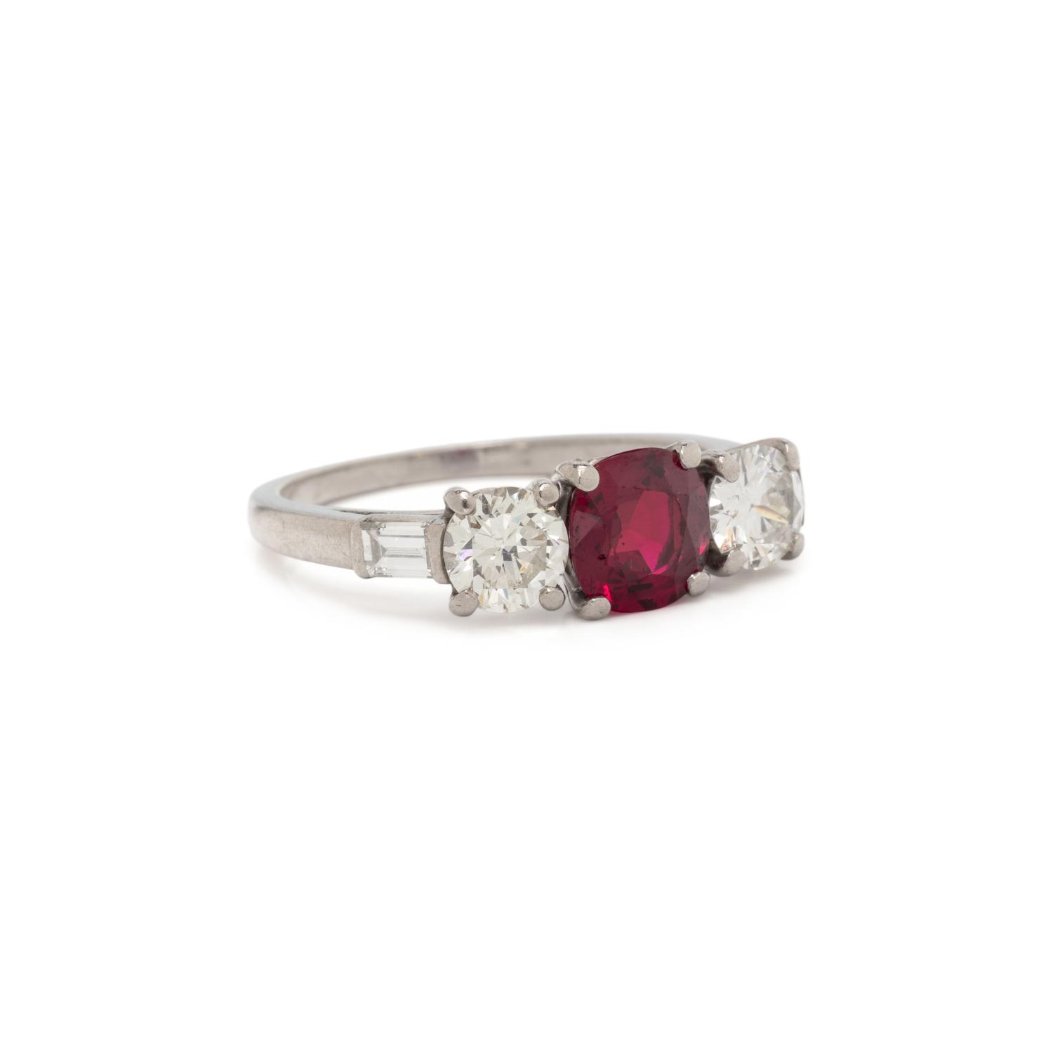 RAYMOND YARD, BURMESE RUBY AND DIAMOND RING