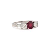 RAYMOND YARD, BURMESE RUBY AND DIAMOND RING