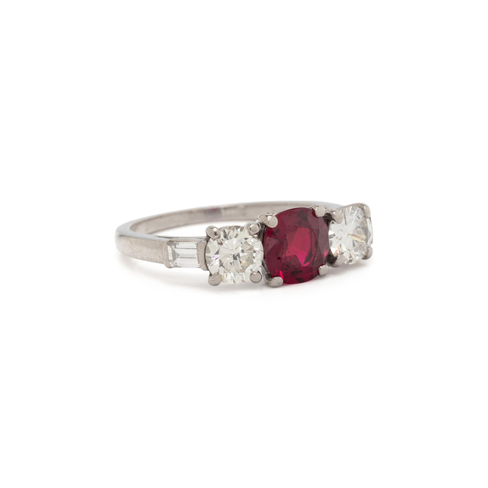 RAYMOND YARD, BURMESE RUBY AND DIAMOND RING