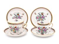 A Spode Lowestoft Flower Porcelain Luncheon Service