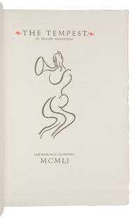 [GRABHORN PRINTING]. SHAKESPEARE, William (1564-1616). The Tempest . San Francisco: The Grabhorn Press, 1951.