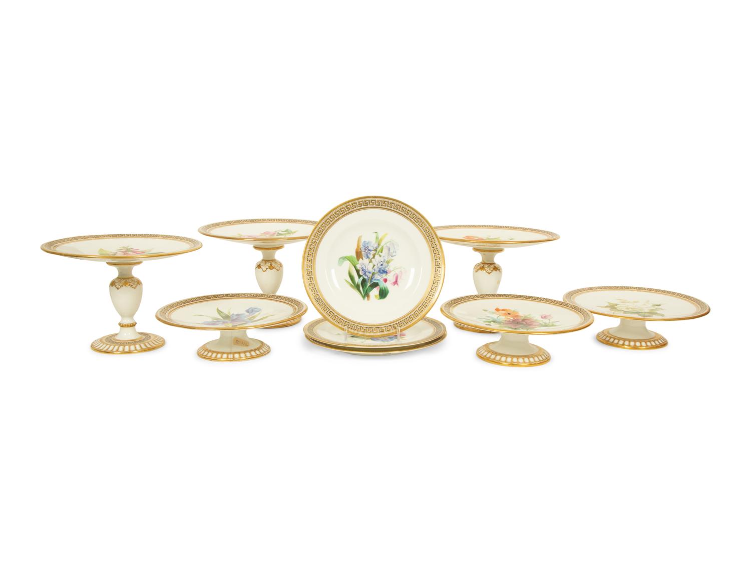 An English Porcelain Dessert Service