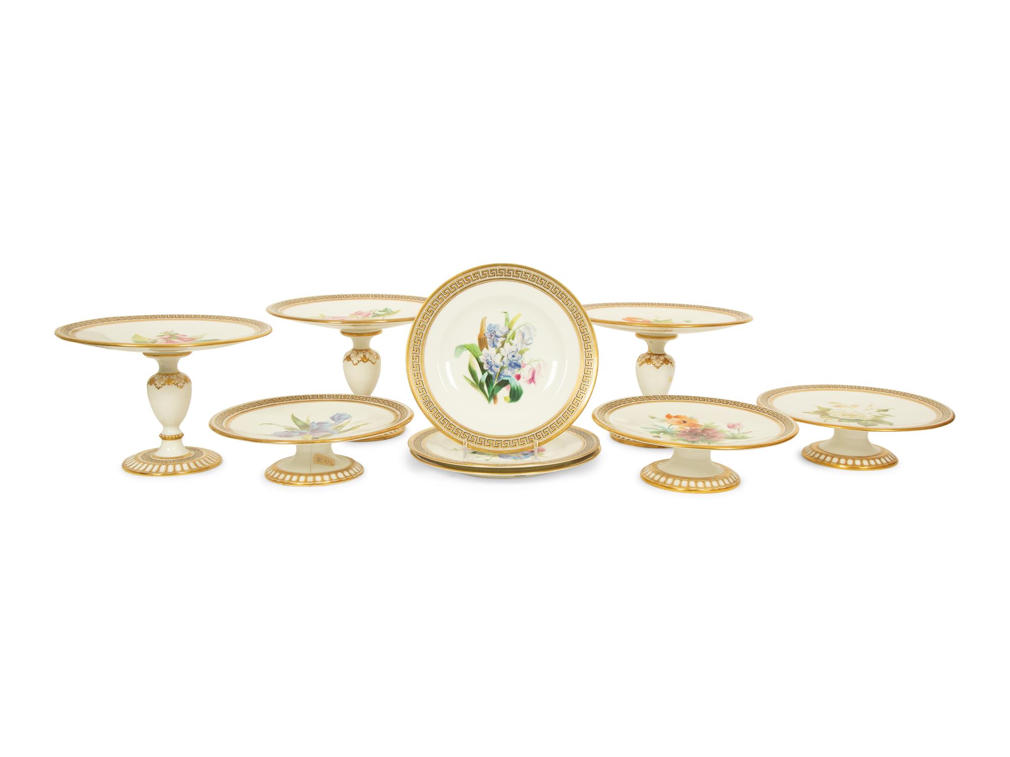 An English Porcelain Dessert Service