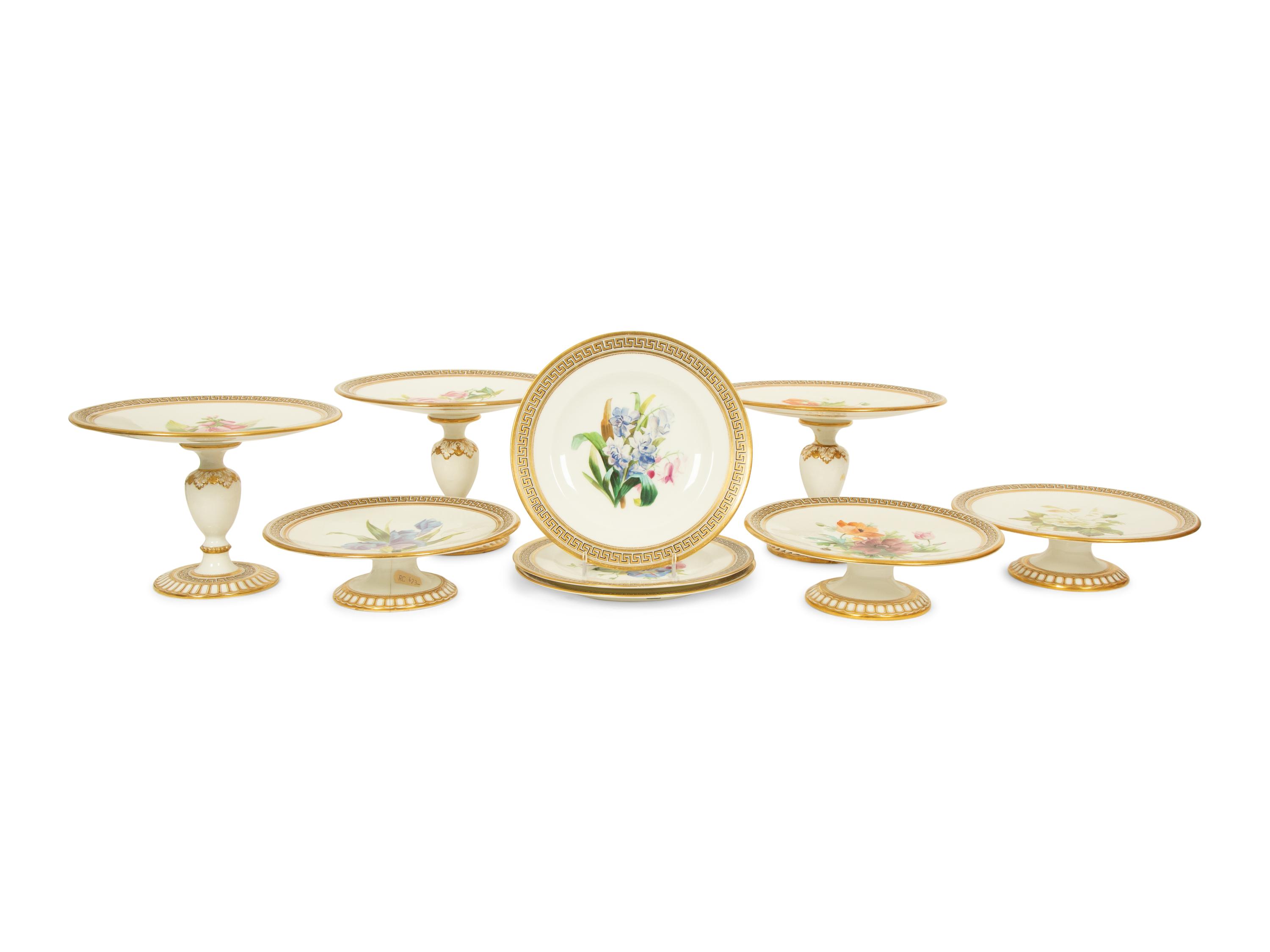 An English Porcelain Dessert Service