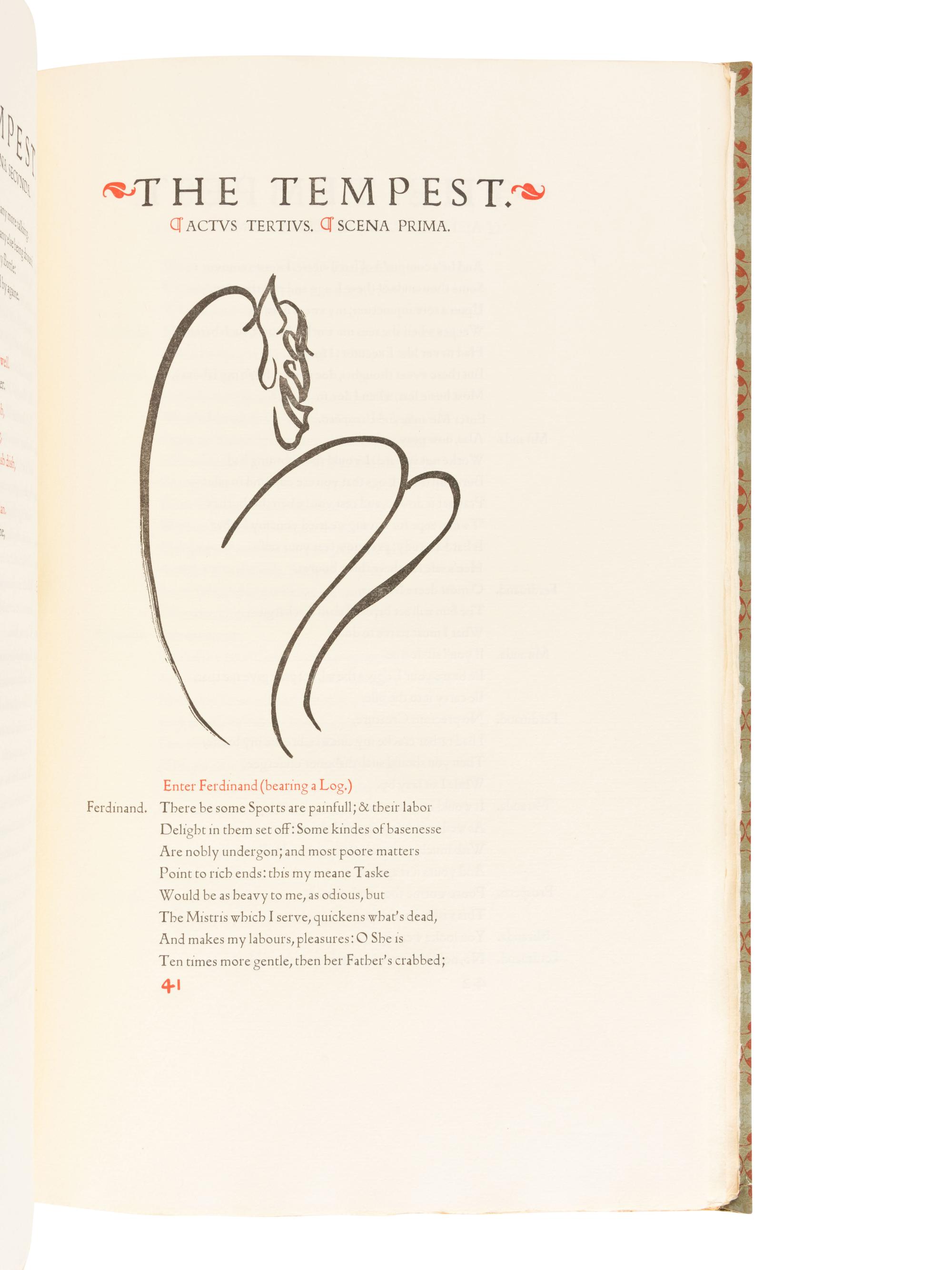 [GRABHORN PRESS]. SHAKESPEARE, William (1564-1616). The Tempest . San Francisco: The Grabhorn Press, 1951.
