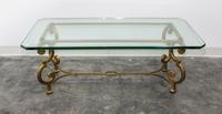 A Gilt Metal Low Table Height 17 x width 48 x depth 24 inches.