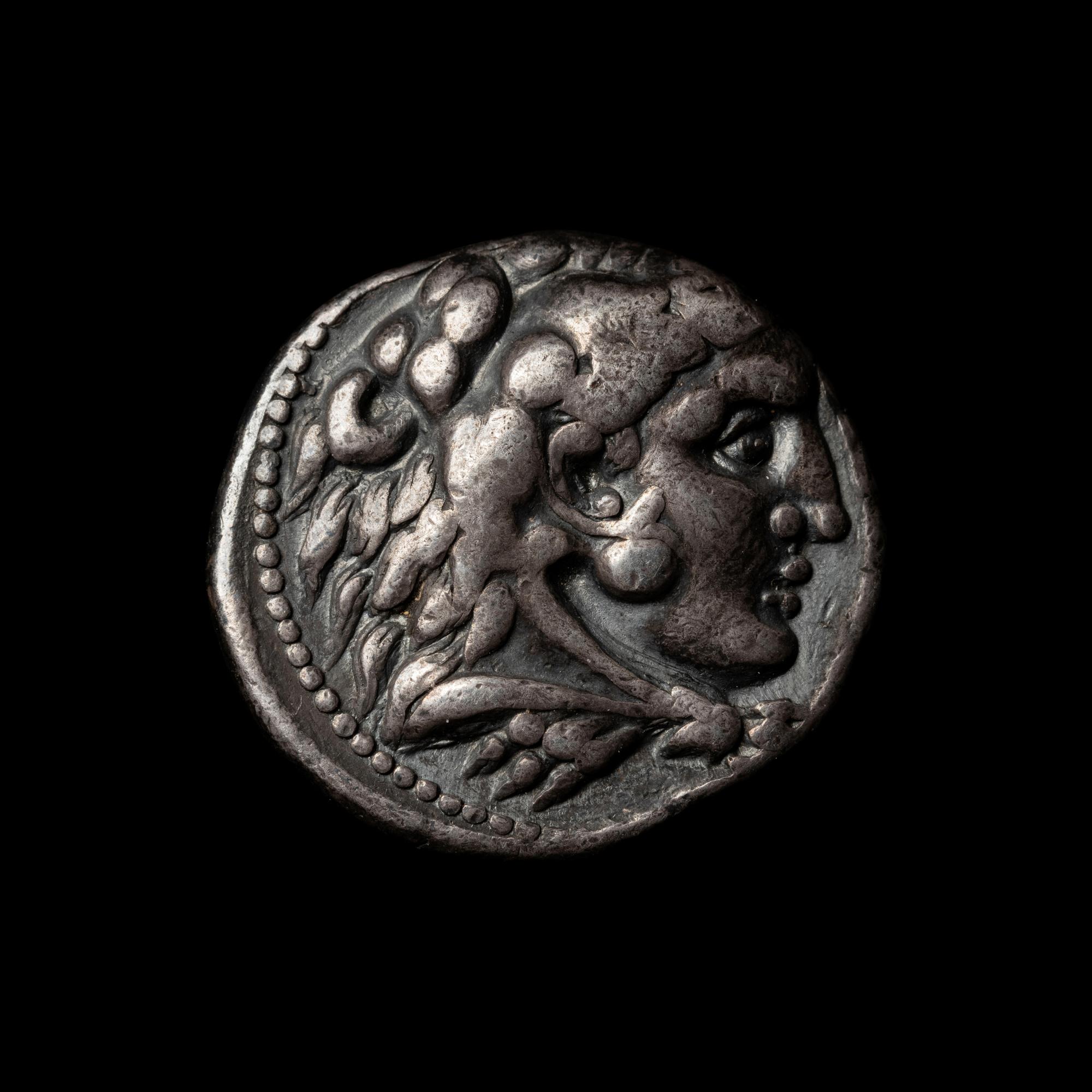 [ANCIENTS] MACEDONIAN KINGDOM. Alexander III [the Great] (c. 336-323 BC). Ptolemais-Ace. Ar Tetradrachm. (16.9 g, 25mm)