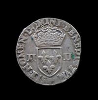 A French 1/4 Ecu Coin, 1587