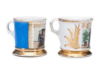 Two Musician's Porcelain Occupational Shaving Mugs