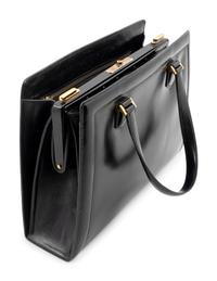Hermès Vintage Black Leather Handbag, 1960s