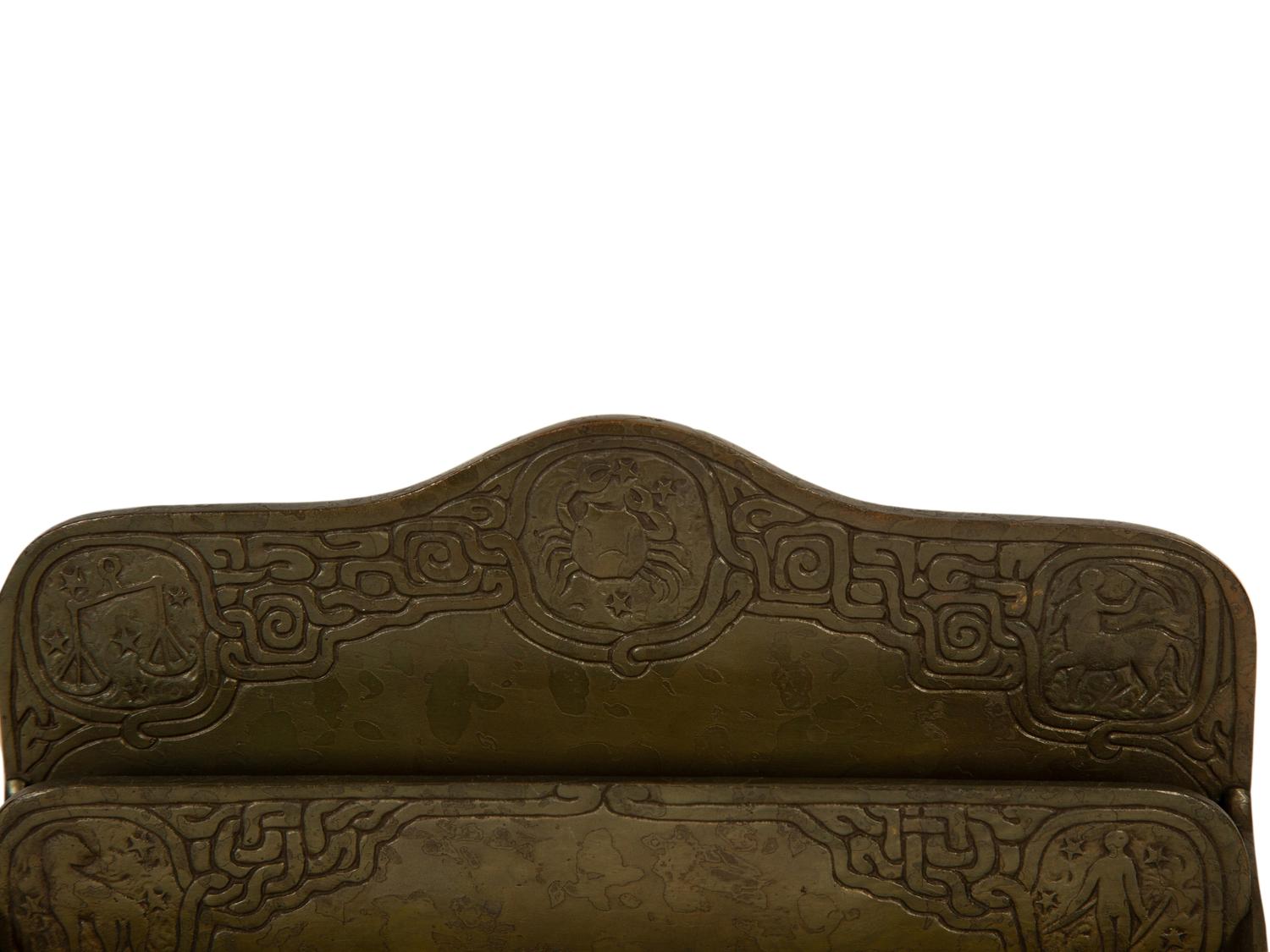 Two Tiffany Studios Bronze Zodiac Paper Racks — 20th Century