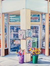 Doug Hatch, (American, b. 1954), Small Town Bird Watching with Daisies, 1985