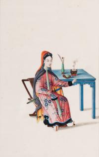A Set of 12 Chinese Export Pith Paintings, Late 19th/Early 20th Century 清晚期 通草畫人物圖鏡框12幅