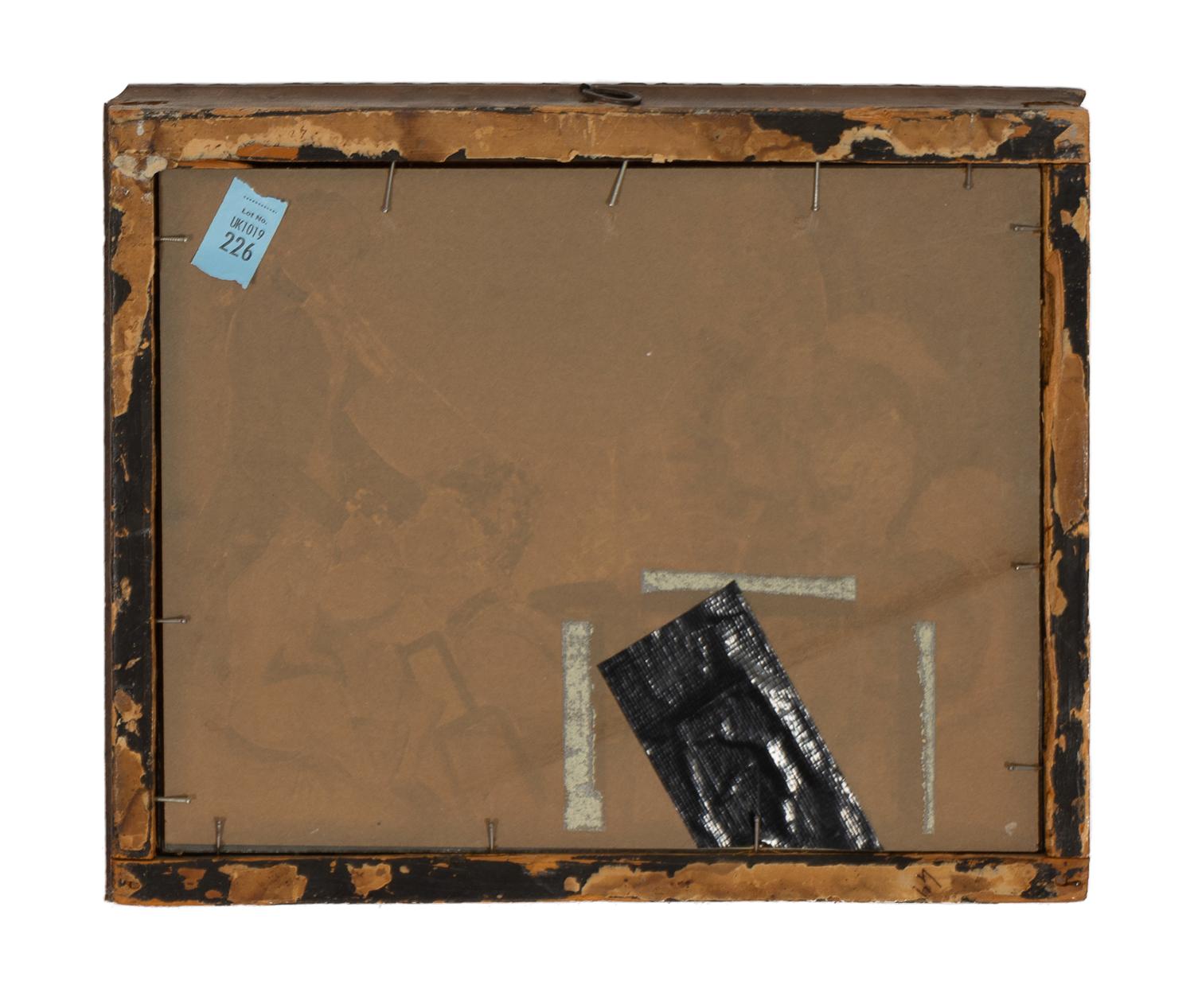 A French Reverse Painted Glass Panel
