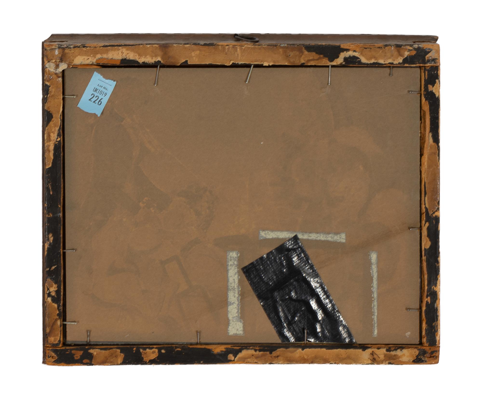 A French Reverse Painted Glass Panel