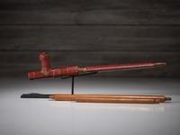 Plains Catlinite Pipe, with Additional Wood Stems